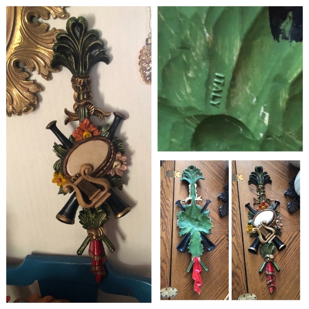 Vintage Holiday Wall Hanging ~ Made in ITALY
